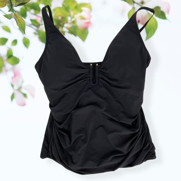 BLEU Rod Beattie Tankini with Gold Accents Size 8 - Picture 7 of 8